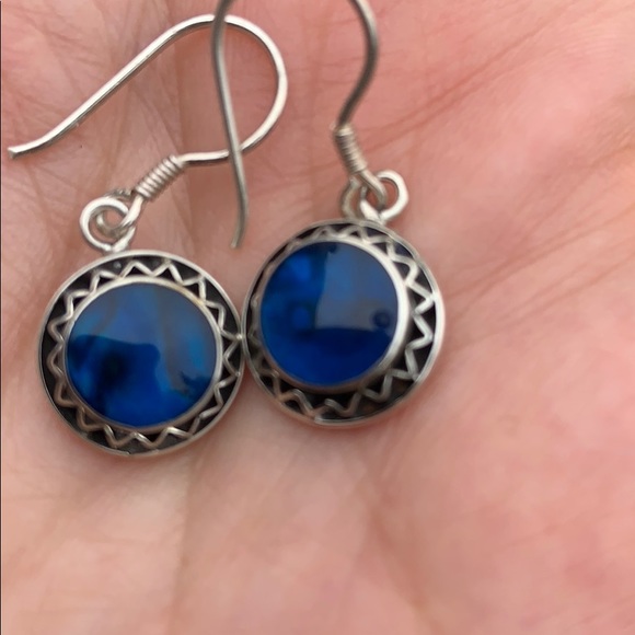 Sterling Abalone Earrings - Picture 10 of 10